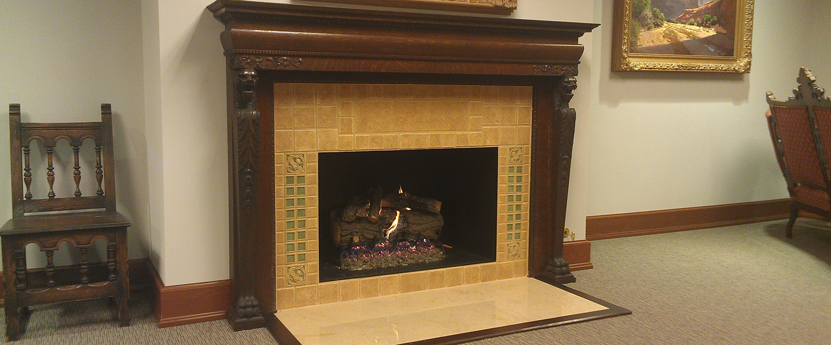 traditional custom fireplace