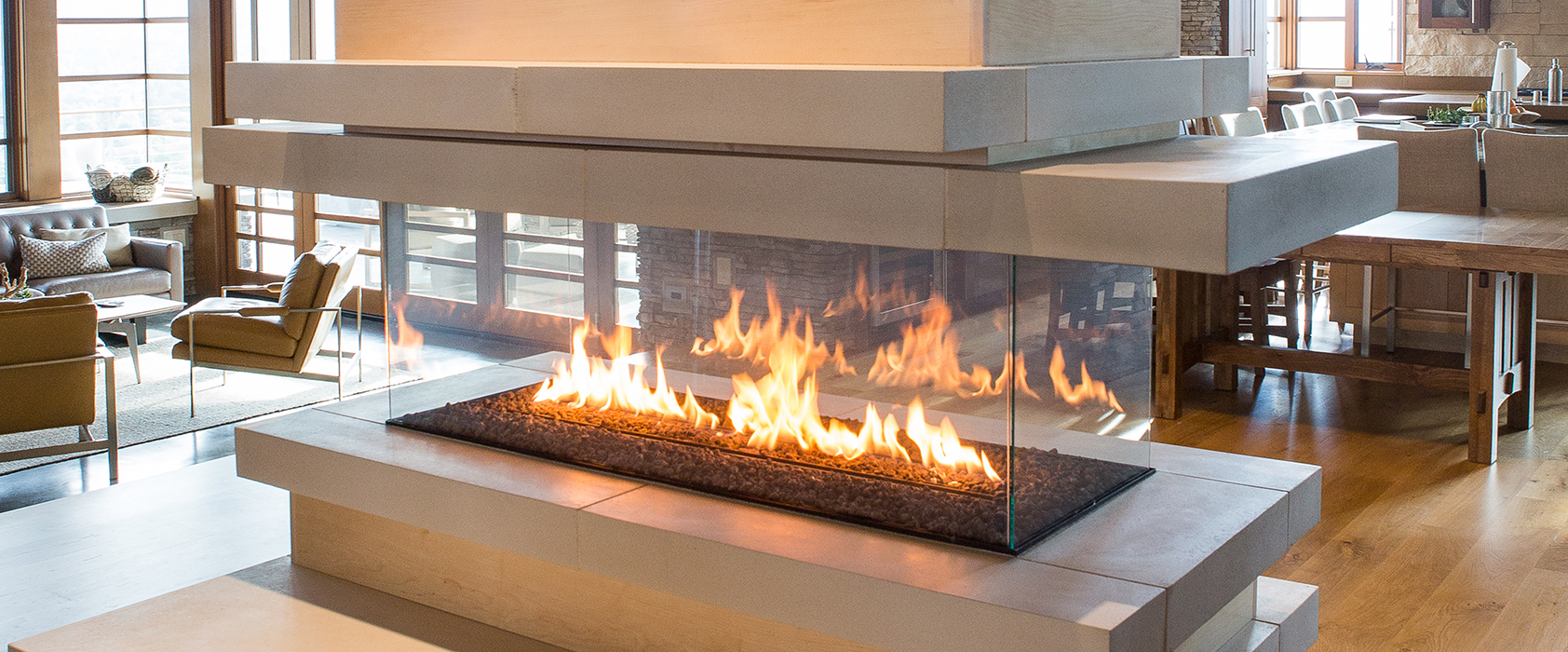 beautiful custom fireplace