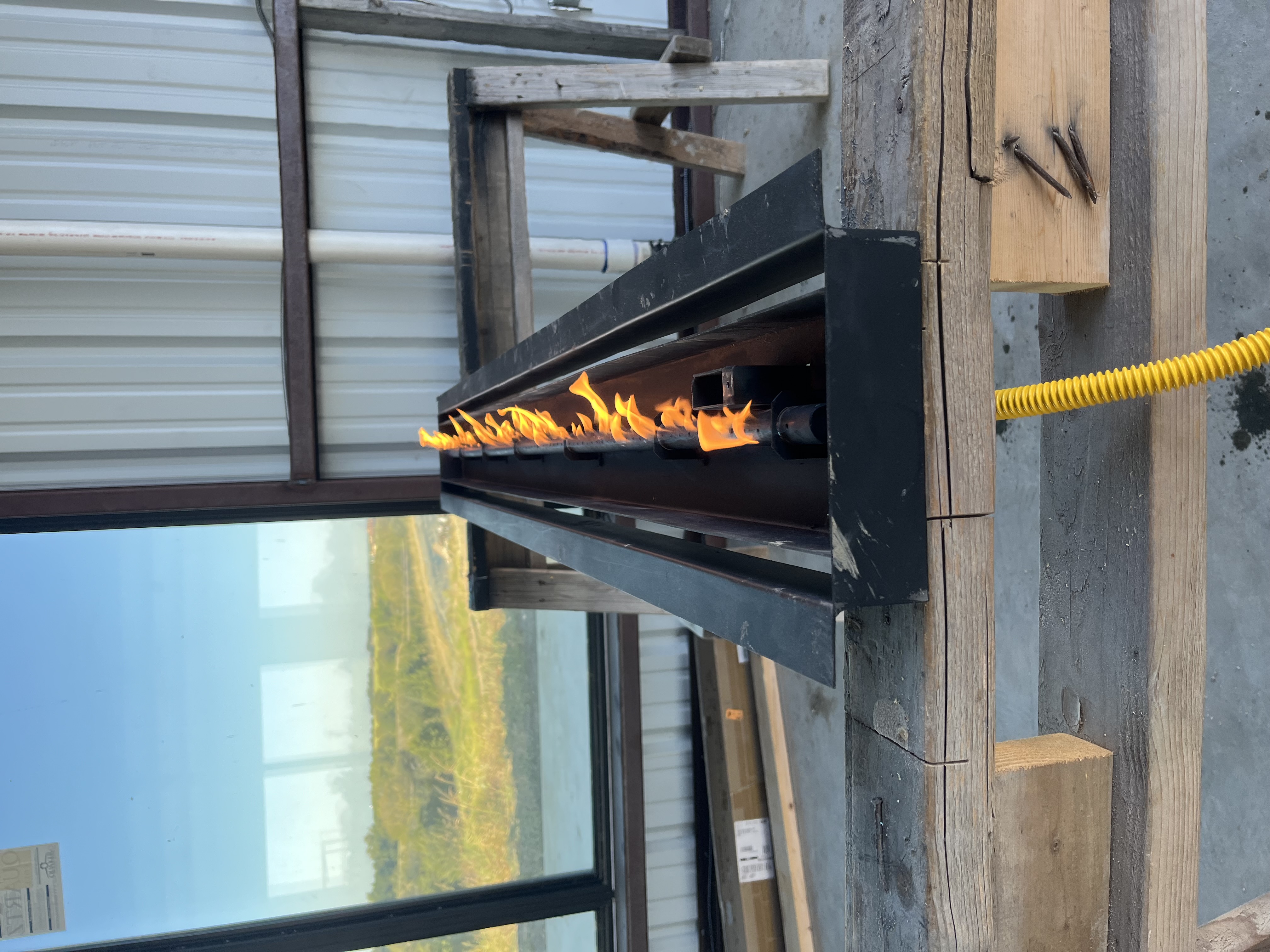 custom see-through fireplace