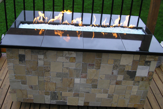 custom outdoor fireplace