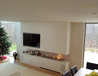 commercial custom fireplace
